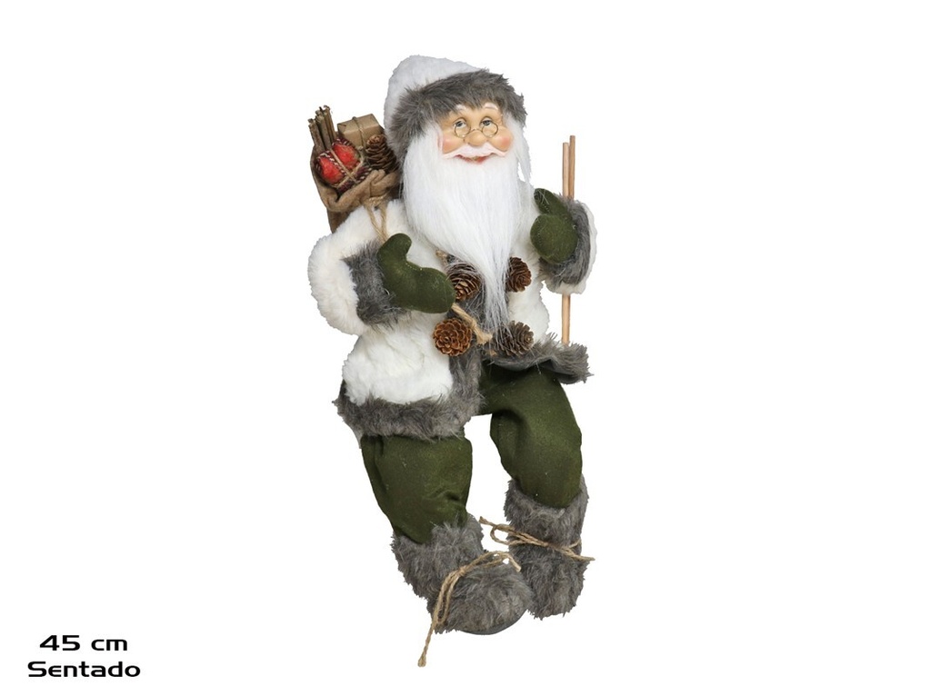 SANTA CLAUS SENTADO NORDIC 45CM