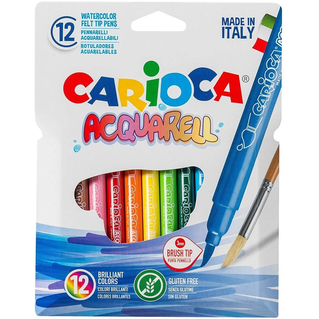 PACK 12 ROTULADORES AQUARELL CARIOCA