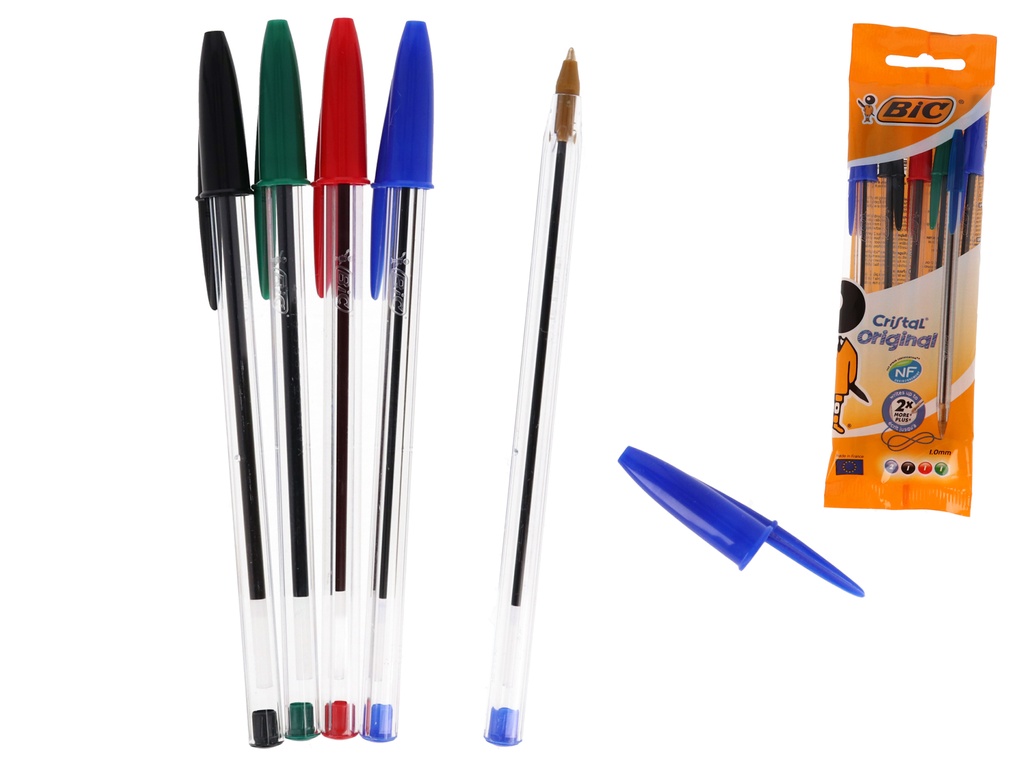 SET 5 BOLIGRAFOS BIC CRISTAL