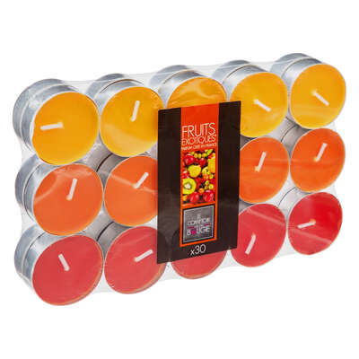 SET 30 VELAS AROMÁTICAS FRUTAS TROPICALES