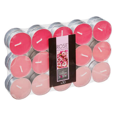 SET 30 VELAS AROMÁTICAS ROSAS