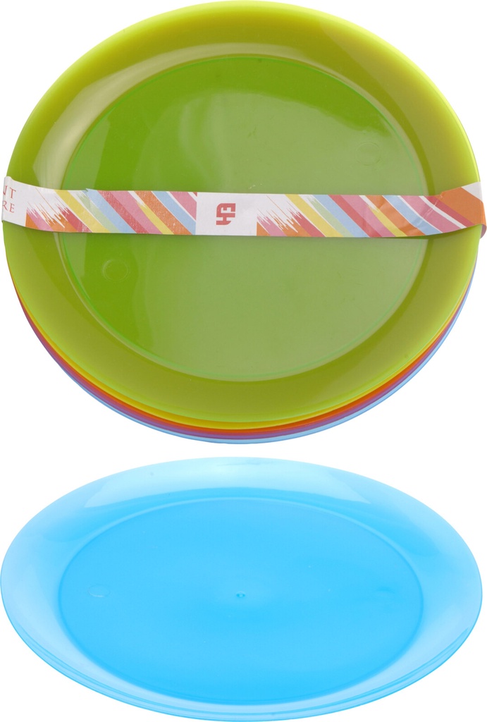 SET 6 PLATOS PLASTICO