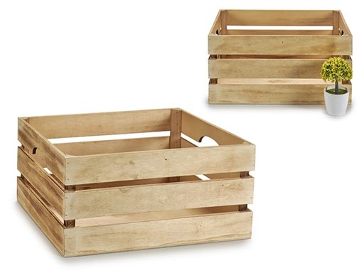 CAJA DE MADERA NATURAL 41 X 31 X 20 CM