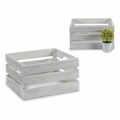 CAJA DE MADERA BLANCA 31 X 22 X 16 CM