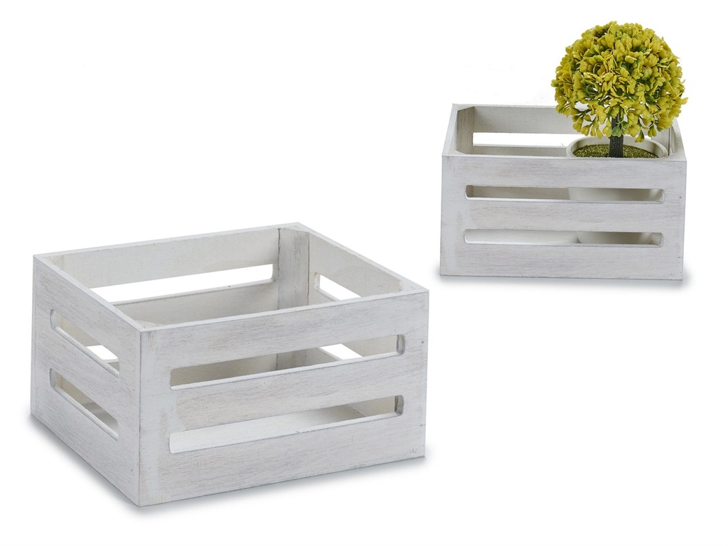 CAJA DE MADERA BLANCA 16 X 10,5 X 8,5 CM