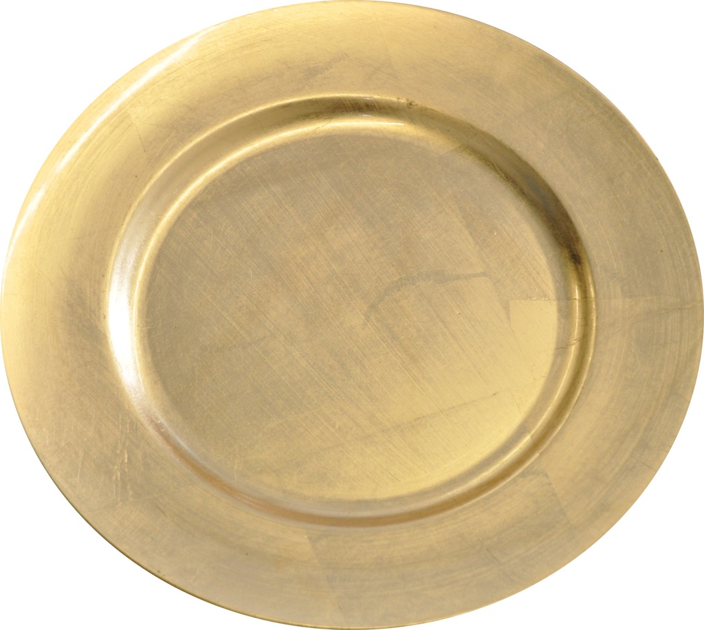 Bajo Plato Plastico 33 Cm. Oro