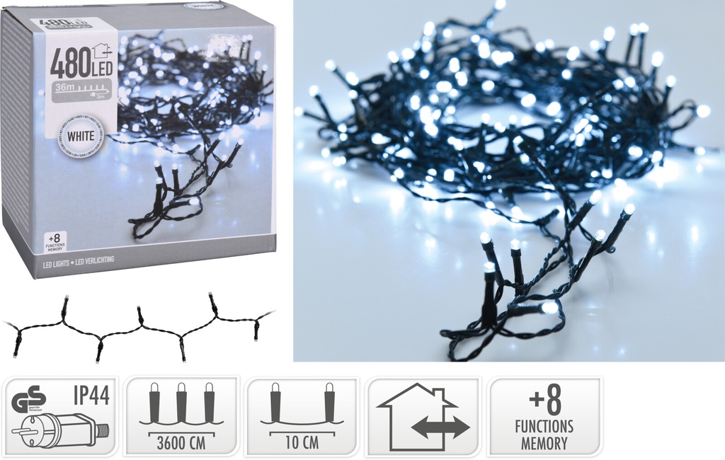 GUIRNALDA 480 LED BLANCA