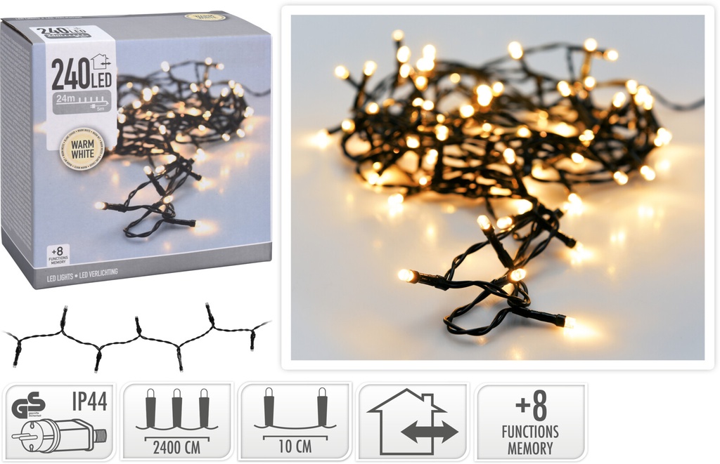 GUIRNALDA 240 LED CÁLIDA