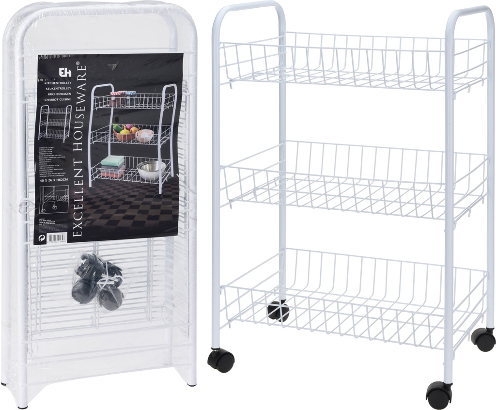 CARRITO COCINA METAL 3 ESTANTES