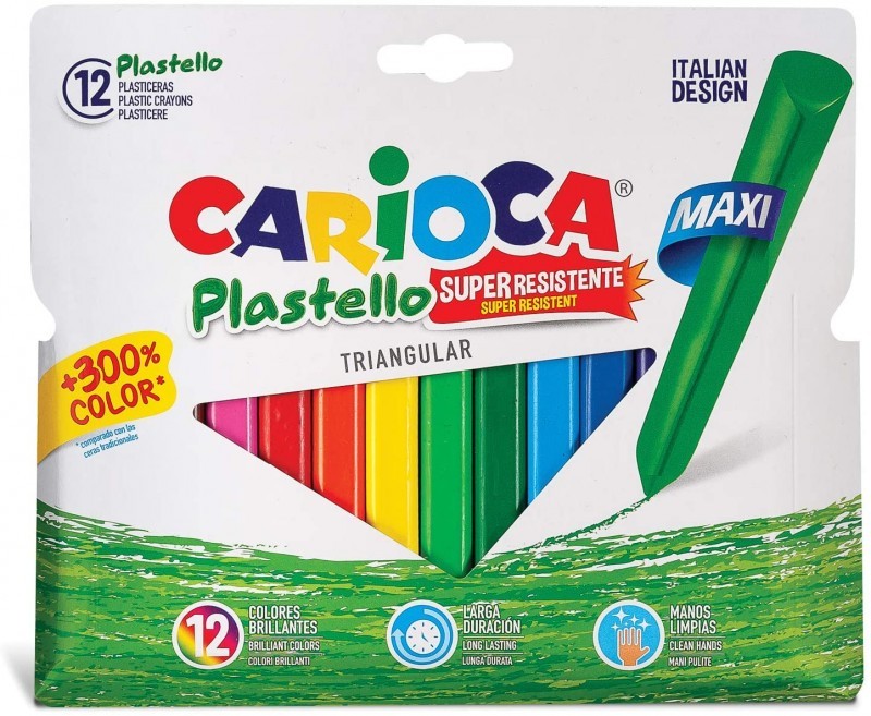 Caja 12 Ceras Jumbo Triangular