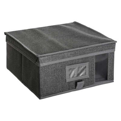 CAJA DE ALMACENAMIENTO GRIS JASPEADO 30X30X15