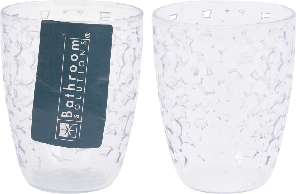 VASO PLASTICO TRANSPARENTE BAÑO