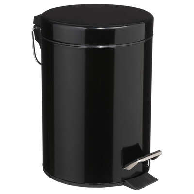 CUBO DE BASURA METAL NEGRO 3L