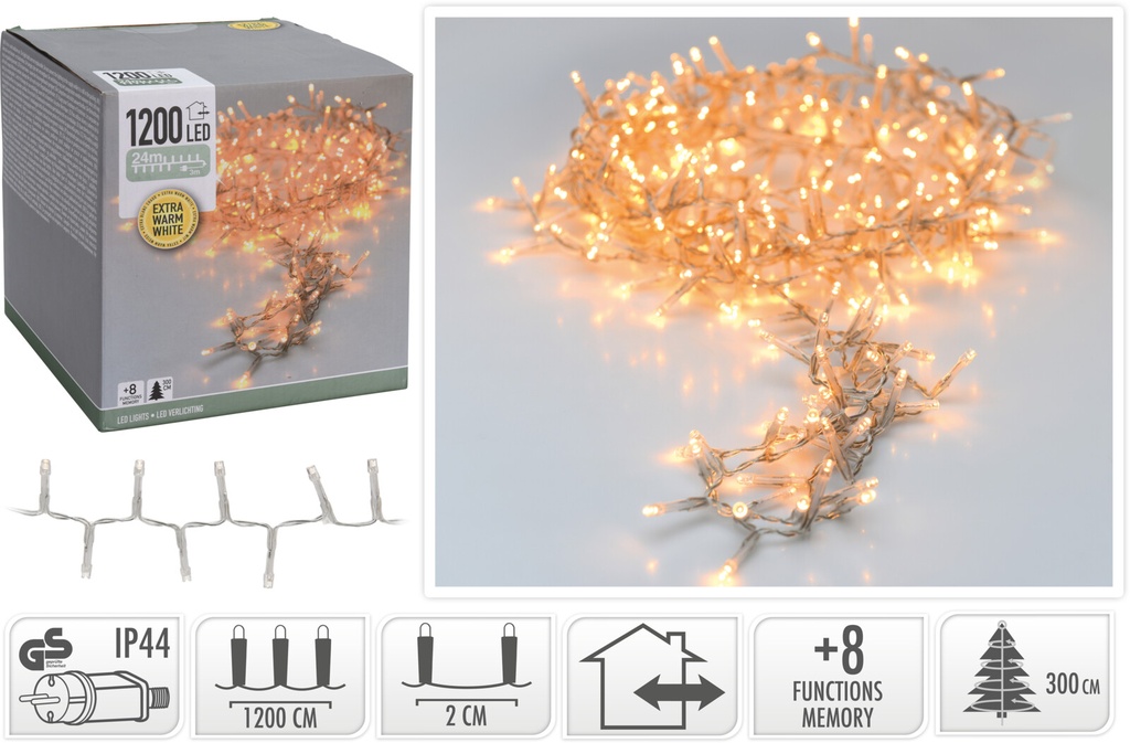 GUIRNALDA CÁLIDA 1200 LED