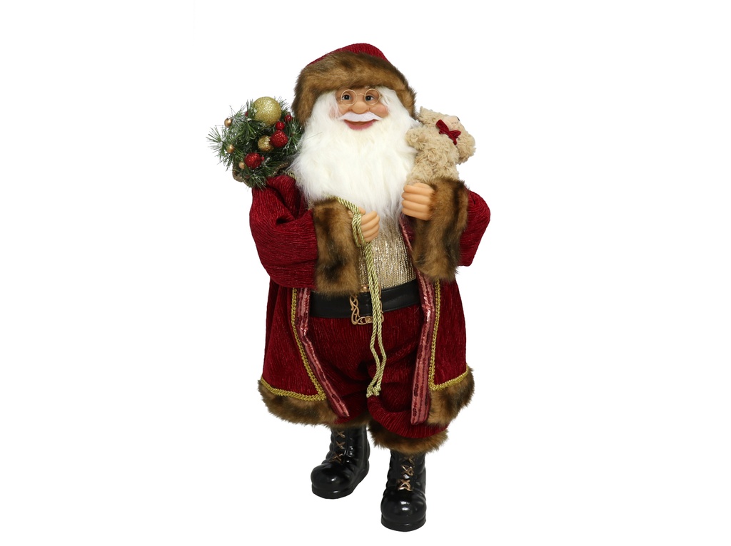 SANTA CLAUS ABRIGO ROJO 60CM