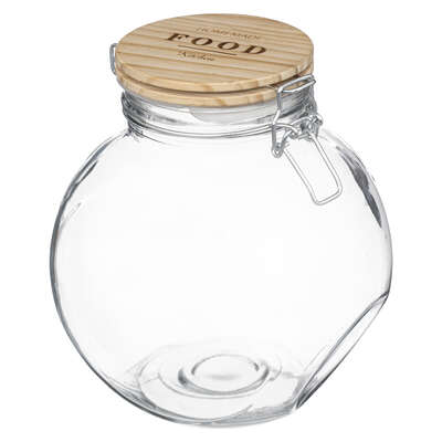 TARRO DE CRISTAL Y MADERA 1,6 L