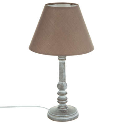 LÁMPARA DE MADERA TAUPE H36