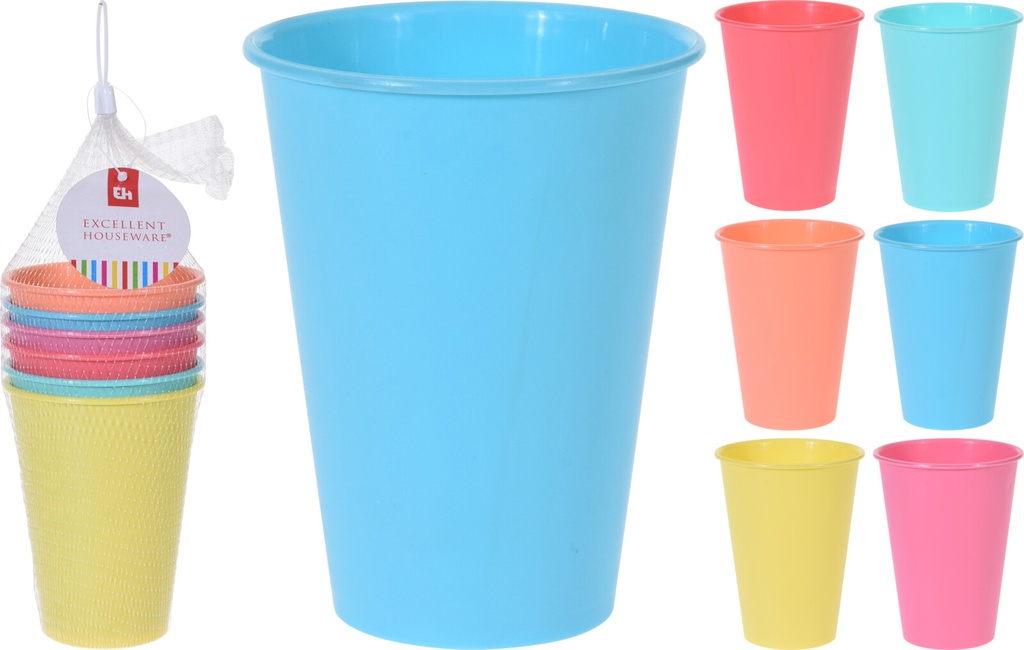 SET 6 VASOS PLASTICO