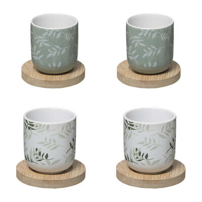 SET DE 4 TAZAS GREEN H 13CL