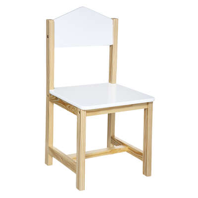 SILLA INFANTIL MADERA BLANCA