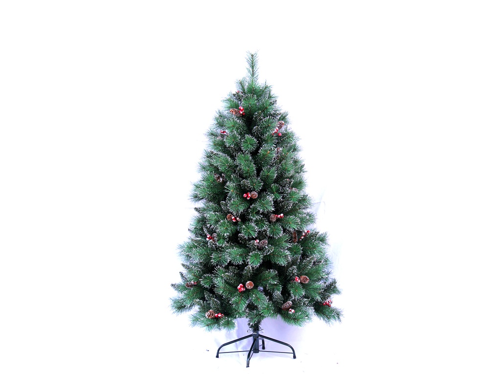 ÁRBOL NAVIDAD PIÑAS PLATA 120CM