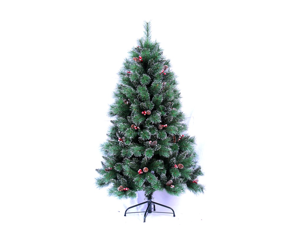 ÁRBOL NAVIDAD PIÑAS PLATA 180CM