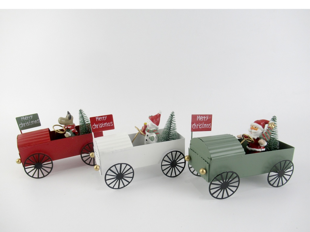 COCHE C/FIGURA NAVIDAD C/ARBOL