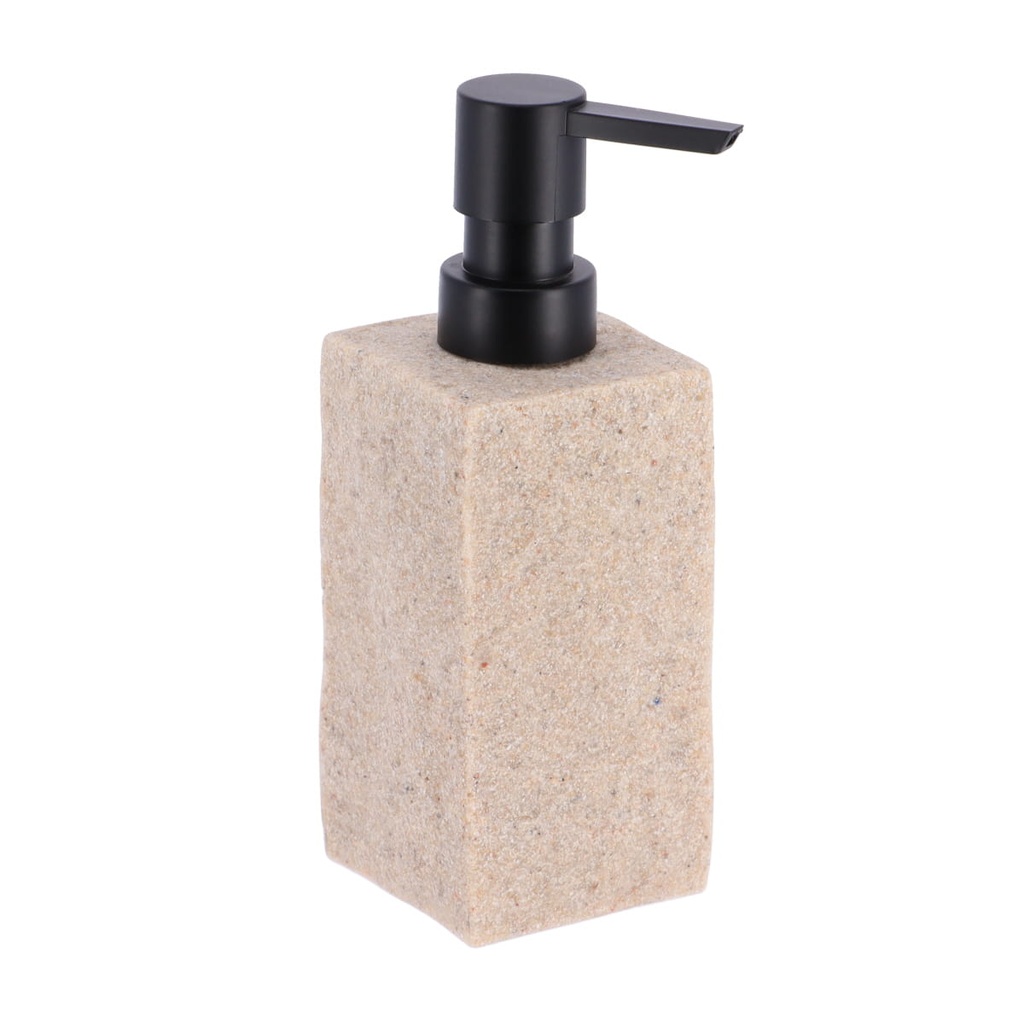 DISPENSADOR JABON 260 ML CUADRADO EFECTO PIEDRA