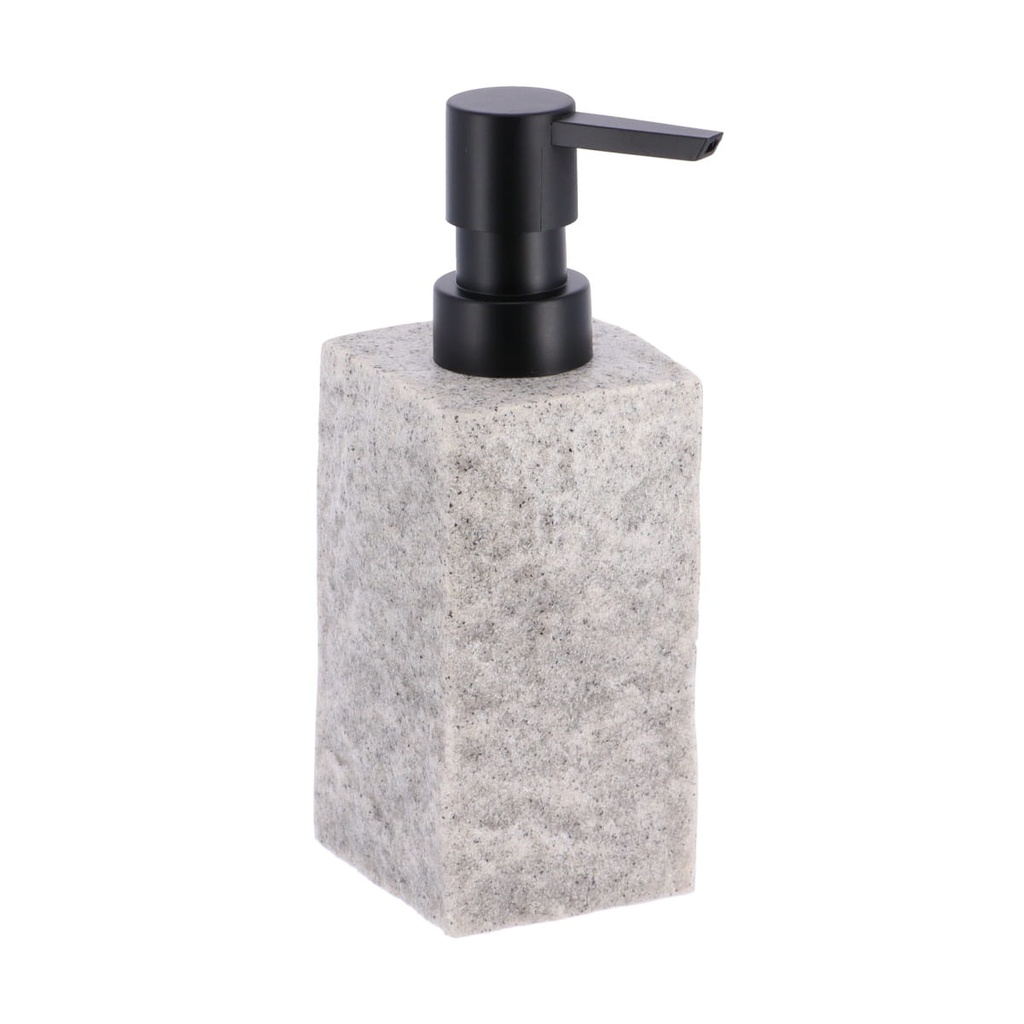 DISPENSADOR JABON 260 ML CUADRADO EFECTO PIEDRA