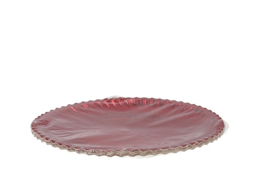 [926737G] PLATOS X10 PAPEL ROJO 24CM