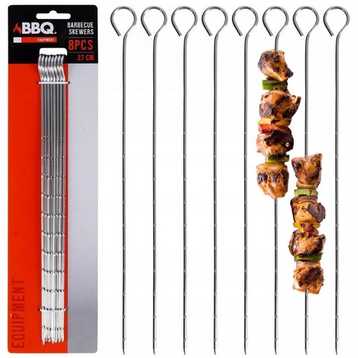 [C83500520] SET 8 PINCHOS BARBACOA 27CM