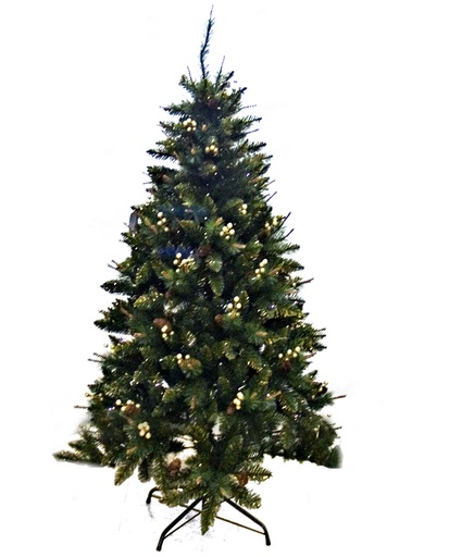 [358057G] ÁRBOL NAVIDAD DECORADO ORO 120CM