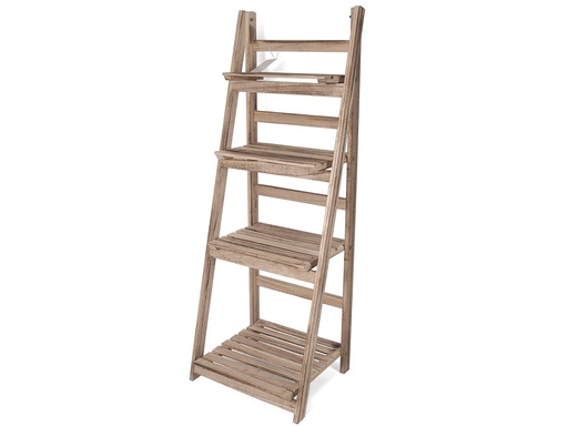 [675604G] ESCALERA 4 ESTANTES MADERA NATURAL