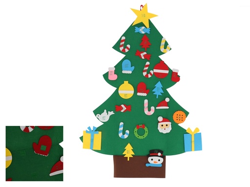 [963558G] ÁRBOL FIELTRO CON ADORNOS VELCRO