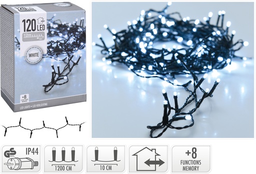 [AX8405020] GUIRNALDA 120 LED BLANCA