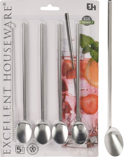 [CY5654950] SET 4 PAJITAS INOX CON CEPILLO