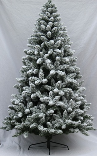 [003382G] ÁRBOL NAVIDAD NEVADO HARRY B/METAL 210CM