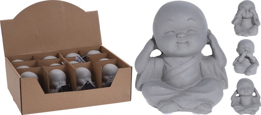 [095703400] BUDHA 8CM CEMENTO GRIS