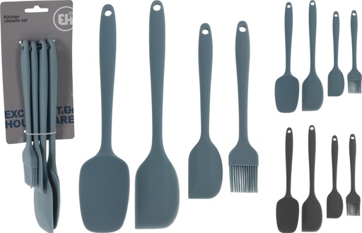 [404002690] SET 4 ÚTILES COCINA SILICONA