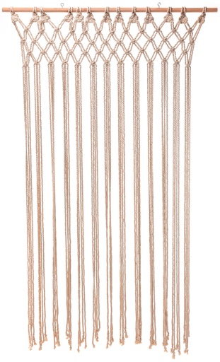 [HZ1905320] CORTINA DE PUERTA MACRAMÉ 90X180 CM