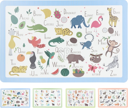 [B04221440] MANTEL INDIVIDUAL ABECEDARIO Y ANIMALES