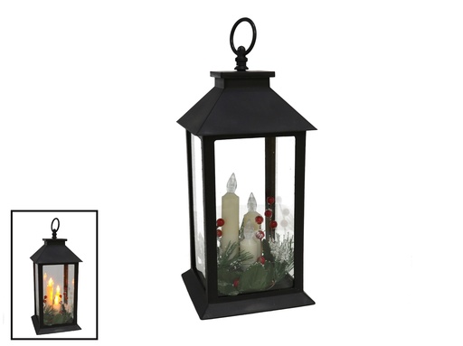 [002040G] FAROL C/3 VELAS LED 30,5X14CM