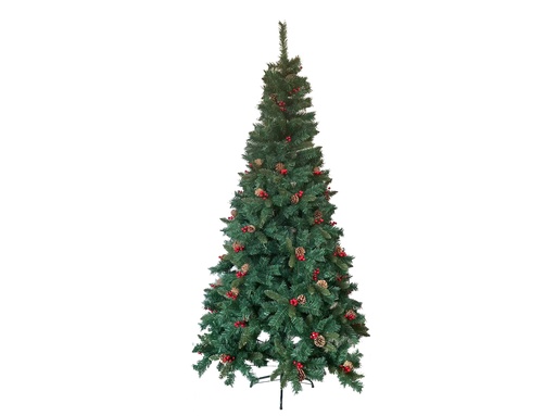 [074122G] ÁRBOL NAVIDAD BERRY Y PIÑAS 210CM