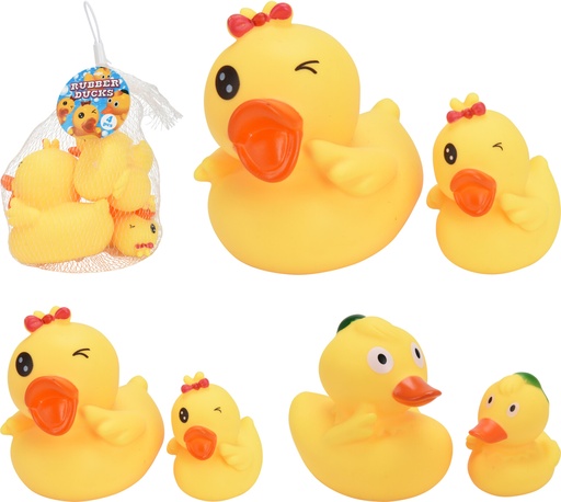 [S34700040] SET 4 PATITOS DE GOMA